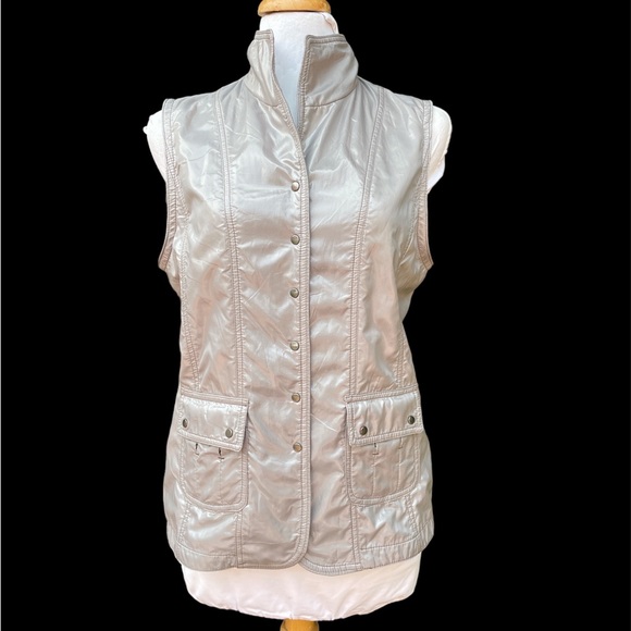 Rue de Bac Jackets & Blazers - Japanese Brand Rue de Bac Vest Silver Grey Metallic